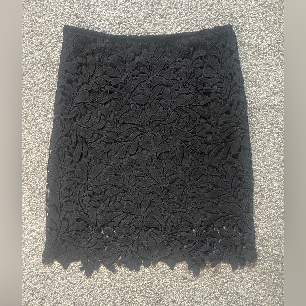 Black Lace Mini Skirt